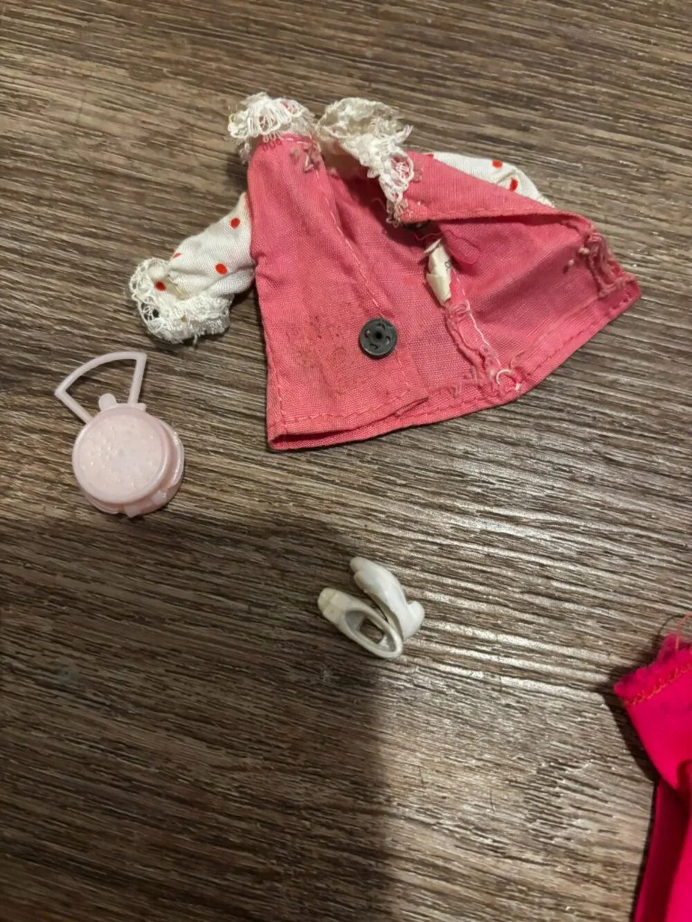 Topper Dawn doll clothes Peggy Ann pink polka dot Flower Fashions